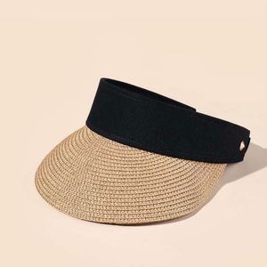 Cute straw boho visor hat (mint condition - never used)